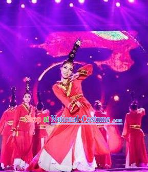 Traditional Chinese Classical Dance Luo Shen Yan Zixi Costume Stage Show Beautiful Dance Water Sleeve Dress for Women