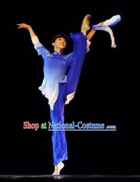 Traditional Chinese Classical Dance Ren Jian Si Yue Costume Folk Dance Ballet Stage Show Beautiful Dance Dress for Women