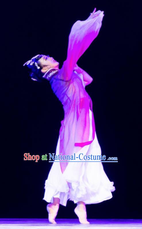 Traditional Chinese Classical Dance Ballet Ru Meng Ling Costume Stage Show Beautiful Dance Dress for Women