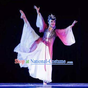 Traditional Chinese Classical Dance Ballet Ru Meng Ling Costume Stage Show Beautiful Dance Dress for Women