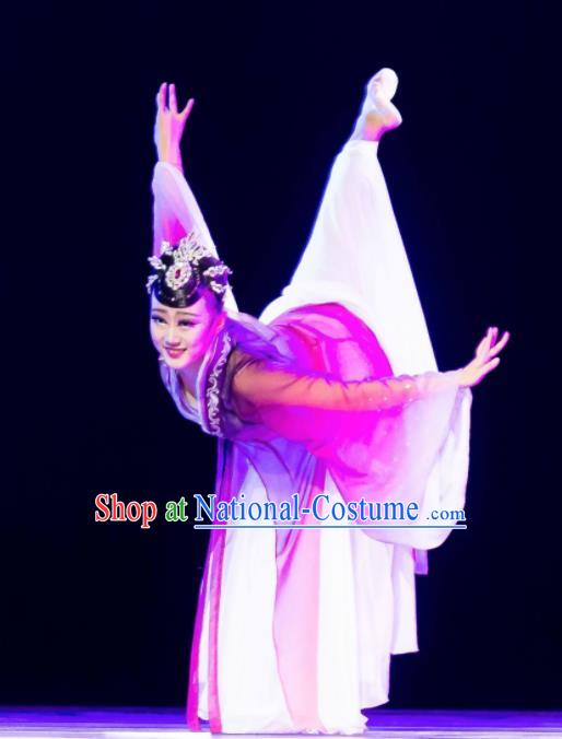 Traditional Chinese Classical Dance Ballet Ru Meng Ling Costume Stage Show Beautiful Dance Dress for Women