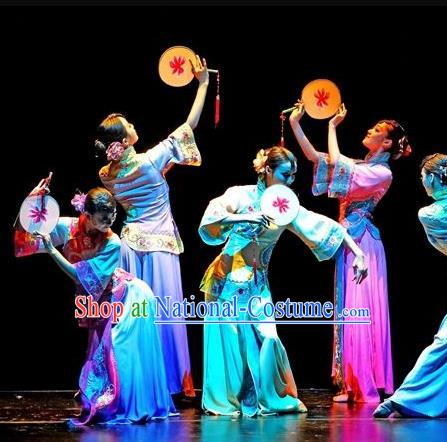 Beautiful Chinese Dance Xun Yang Yuyun Costume Traditional Palace Fan Dance Classical Dance Dress for Women