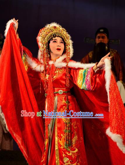 Beautiful Chinese Dance Beijing Opera Wang Zhaojun Red Costume Traditional Classical Dance Dress for Women