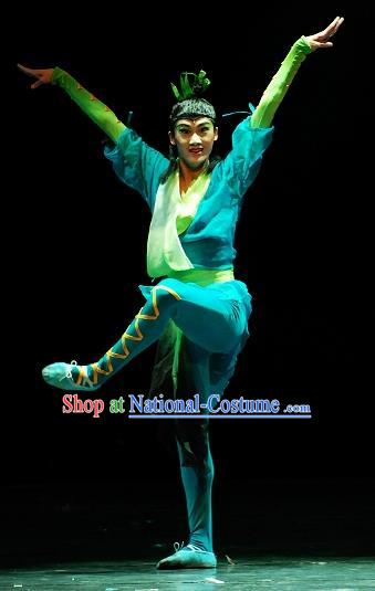 Traditional Chinese Classical Dance Costume Bamboo Dream Solo Dance Clothing for Men