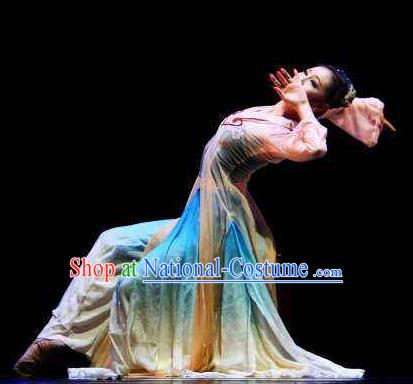 Beautiful Chinese Dance Midnight Song Dance Costume Traditional Classical Dance Zi Ye Dress for Women