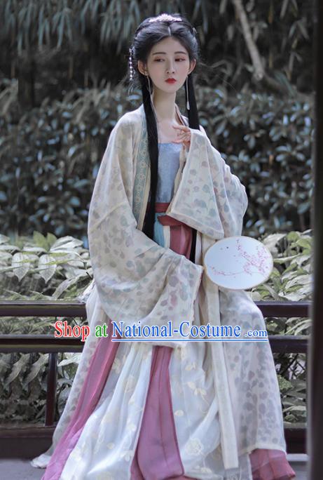 Traditional Chinese Song Dynasty Court Princess Historical Costume Ancient Palace Lady Hanfu Dress for Women