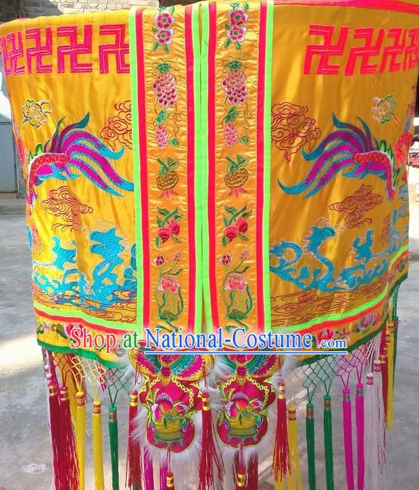 Chinese Traditional Temple Umbrella Flag Dragon Boat Competition Embroidered Dragon Flag