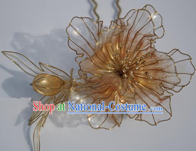 Japanese Geisha Kimono Hibiscus Hairpins Traditional Yamato Hair Accessories for Women