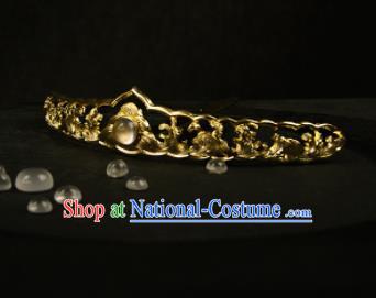 Chinese Ancient Ming Dynasty Hairpins Golden Hair Clip Traditional Hanfu Hair Accessories for Women