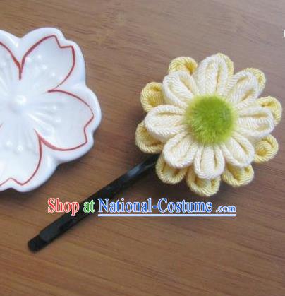 Japanese Geisha Courtesan Sunflower Little Hairpins Traditional Yamato Kimono Hair Accessories for Women