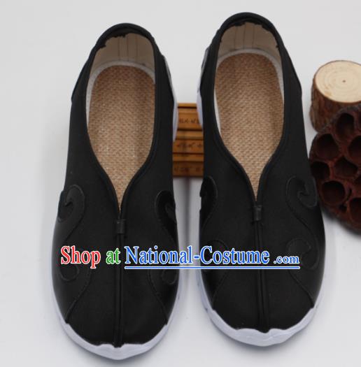 Chinese Traditional Martial Arts Kung Fu Black Shoes Tai Chi Taoist Priest Shoes for Men