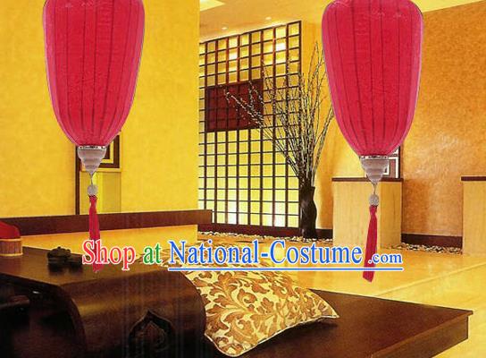 Chinese Traditional Spring Festival Rosy Hanging Lantern Wedding Handmade Palace Lanterns