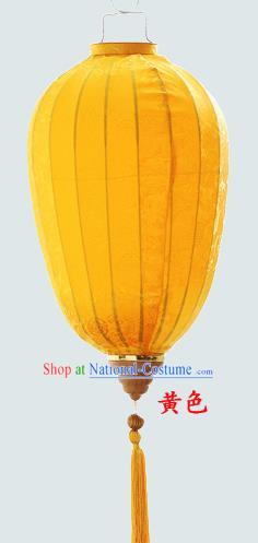 Chinese Traditional Spring Festival Yellow Hanging Lantern Wedding Handmade Palace Lanterns