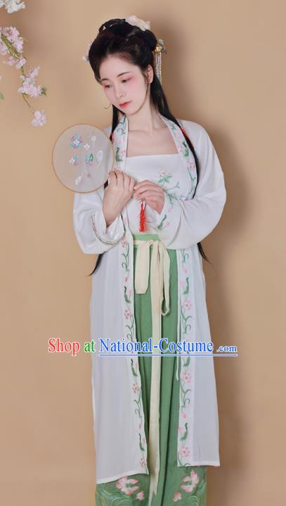 Chinese Traditional Song Dynasty Nobility Lady Replica Costumes Ancient Aristocratic Miss Hanfu Dress for Women