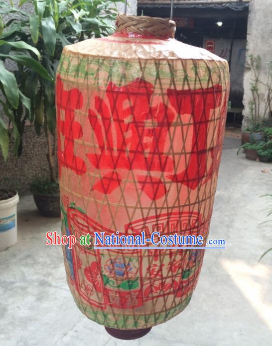 Chinese Traditional New Year Hanging Lantern Handmade Bamboo Weaving Palace Lanterns