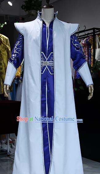 Chinese Ancient Drama Swordsman Costumes Traditional Prince Dragon Ao Bing Clothing for Men