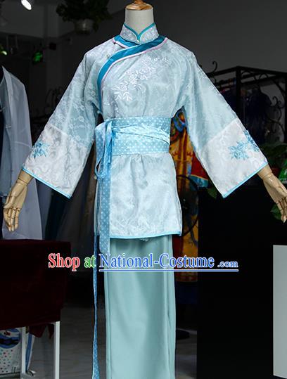 Chinese Ancient Drama Maidservants Costumes Traditional Qing Dynasty Dress for Women