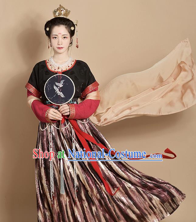 Chinese Traditional Tang Dynasty Court Maid Replica Costumes Ancient Apsaras Flying Hanfu Dress for Women