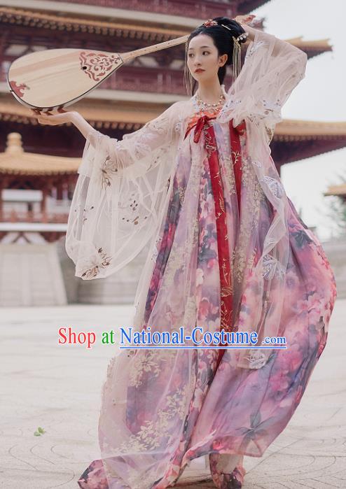 Traditional Chinese Tang Dynasty Court Dance Hanfu Dress Ancient Imperial Consort Replica Costumes for Women