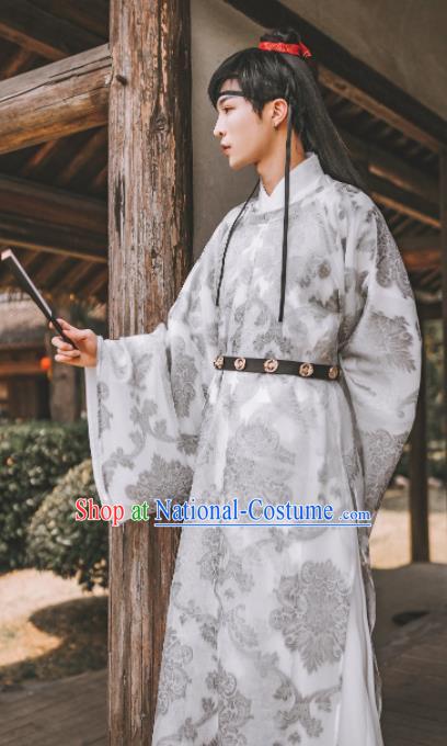 Traditional Chinese Ming Dynasty Childe Hanfu Clothing Ancient Prince Swordsman Replica Costumes for Men