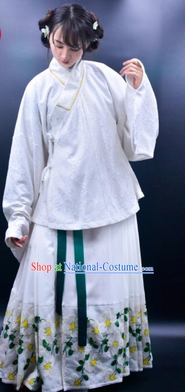 Chinese Traditional Ming Dynasty Young Lady Replica Costumes Ancient Princess Hanfu Dress for Women