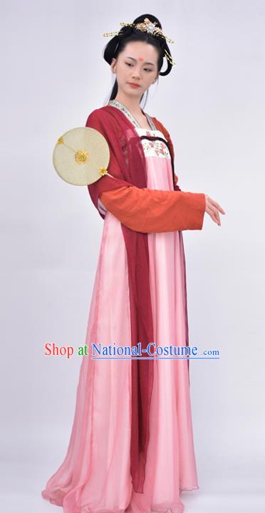 Chinese Traditional Tang Dynasty Court Princess Replica Costumes Ancient Palace Lady Hanfu Dress for Women