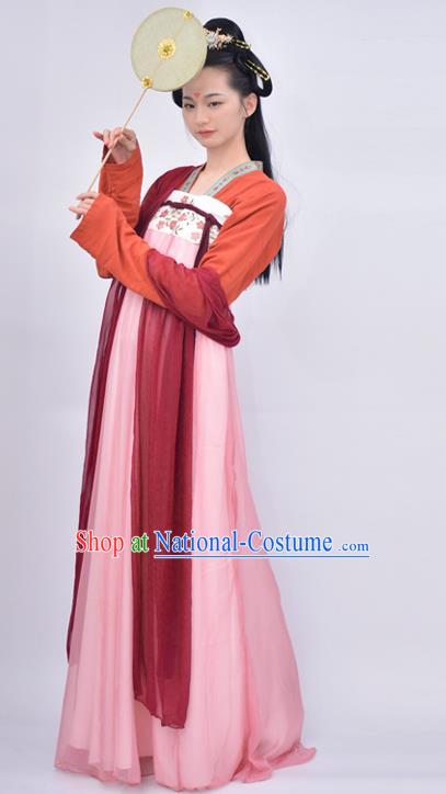 Chinese Traditional Tang Dynasty Court Princess Replica Costumes Ancient Palace Lady Hanfu Dress for Women