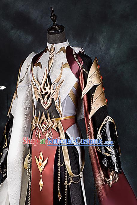 Chinese Ancient Drama Cosplay General Armor Knight Clothing Traditional Hanfu Swordsman Costume for Men