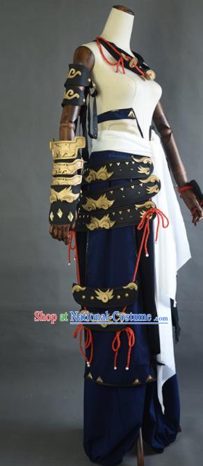 Chinese Ancient Cosplay Beggar Knight Clothing Traditional Hanfu Swordsman Costume for Men