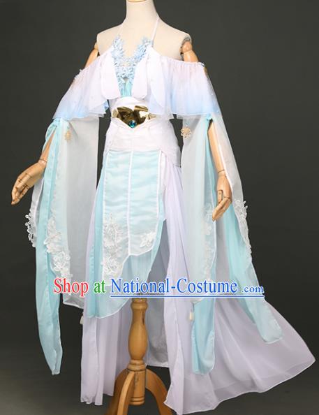 Chinese Ancient Cosplay Fairy Swordsman Dress Traditional Hanfu Princess Costume for Women