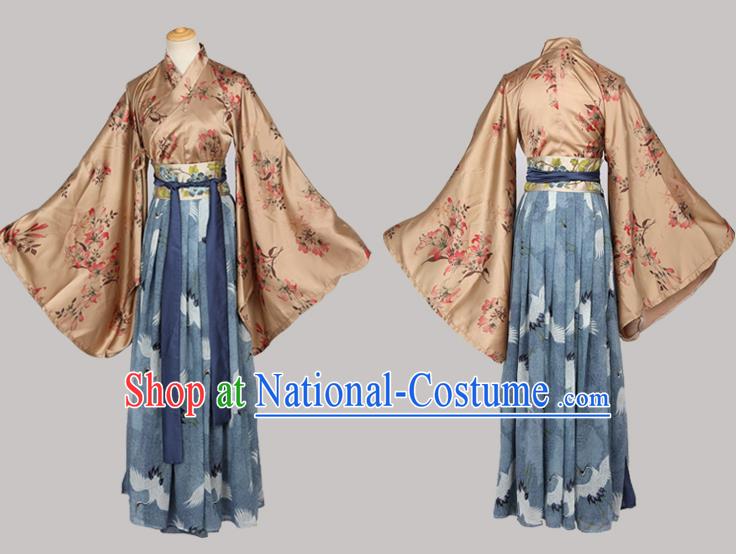 Chinese Traditional Jin Dynasty Imperial Consort Replica Costumes Ancient Palace Princess Hanfu Dress for Women