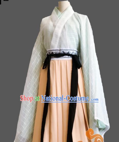 Chinese Traditional Cosplay Fairy Princess Dress Custom Ancient Jin Dynasty Female Swordsman Costume for Women