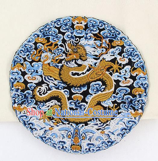 Chinese Ancient Handmade Embroidered Dragon Patch Traditional Embroidery Appliqu Craft for Women