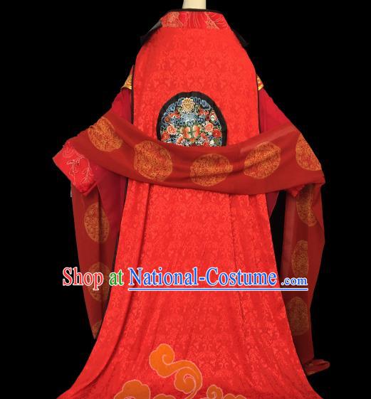 Traditional Chinese Cosplay Court Princess Wedding Red Dress Ancient Swordswoman Costume for Women