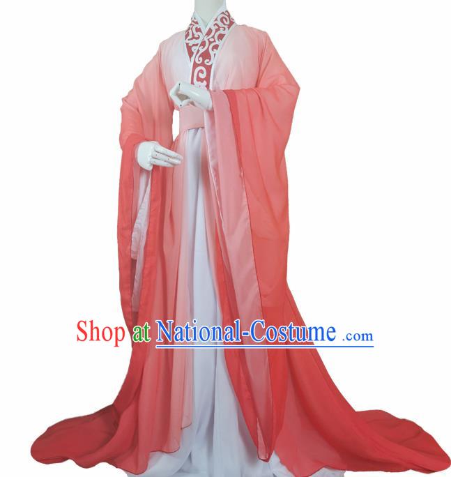 Chinese Ancient Cosplay Swordsman Orange Clothing Custom Traditional Royal Prince Costume for Men