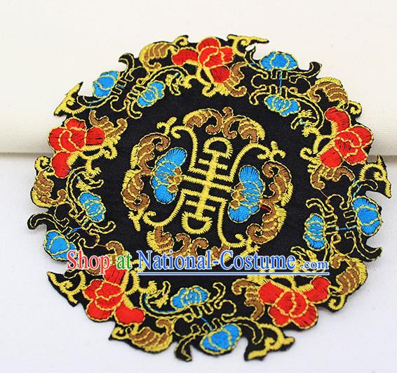 Chinese Ancient Handmade Embroidered Peony Patch Accessories Traditional Embroidery Appliqu Craft for Women