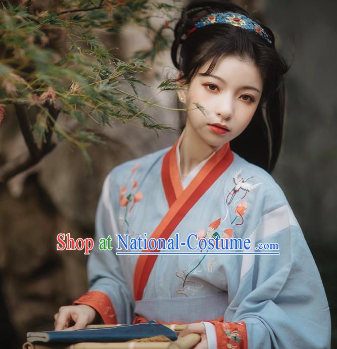 Ancinet Chinese Court Princess Hanfu Dress Traditional Jin Dynasty Imperial Consort Replica Costumes for Women