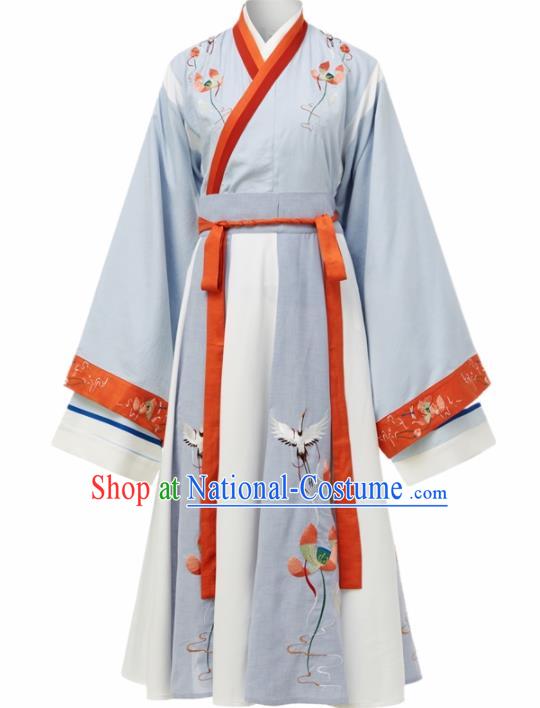 Ancinet Chinese Court Princess Hanfu Dress Traditional Jin Dynasty Imperial Consort Replica Costumes for Women