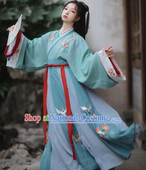 Ancinet Chinese Jin Dynasty Palace Princess Hanfu Dress Traditional Court Lady Replica Costumes for Women