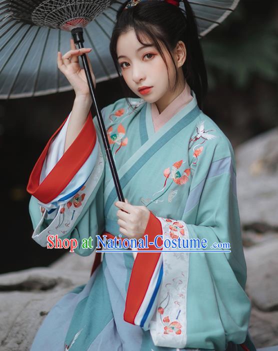 Ancinet Chinese Jin Dynasty Palace Princess Hanfu Dress Traditional Court Lady Replica Costumes for Women