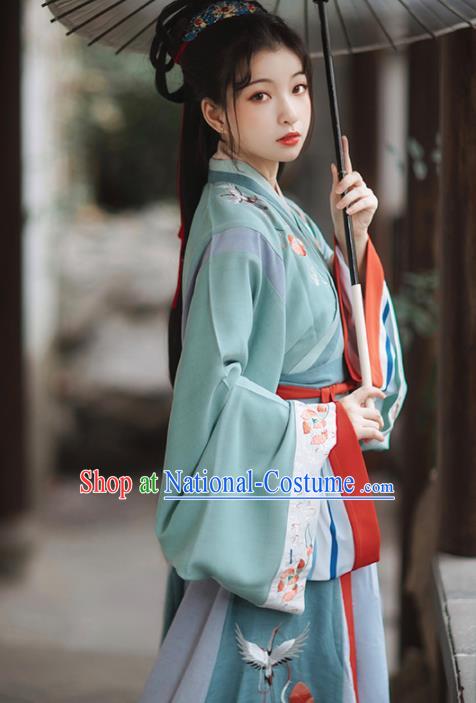 Ancinet Chinese Jin Dynasty Palace Princess Hanfu Dress Traditional Court Lady Replica Costumes for Women