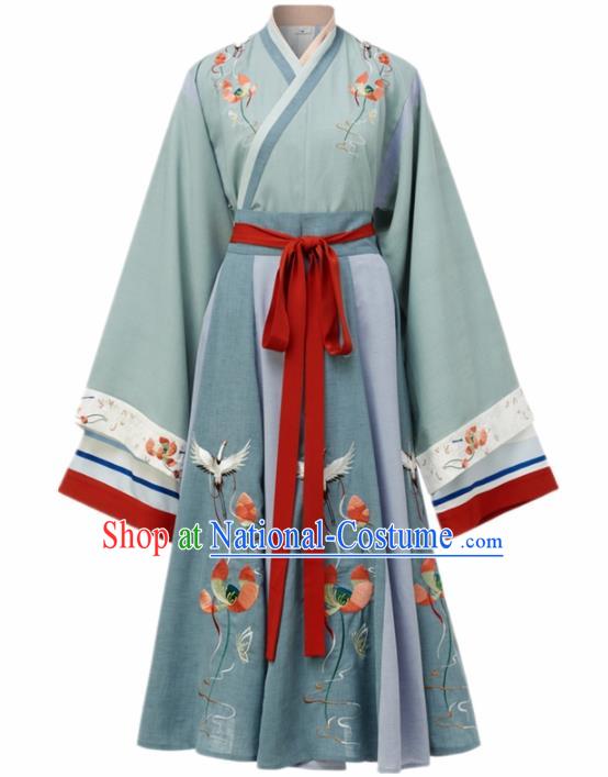 Ancinet Chinese Jin Dynasty Palace Princess Hanfu Dress Traditional Court Lady Replica Costumes for Women