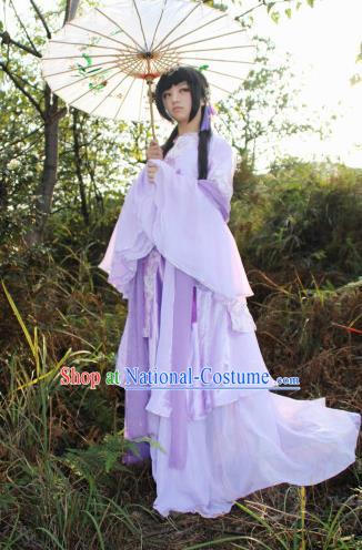 Traditional Chinese Cosplay Young Lady Fairy Dress Ancient Swordswoman Costume for Women