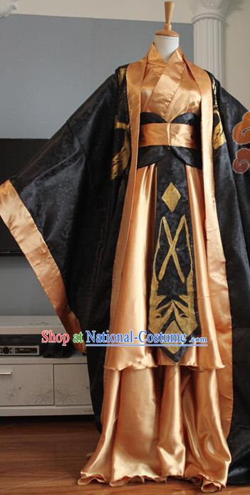 Custom Chinese Ancient Royal Prince King Clothing Traditional Cosplay Emperor Swordsman Costume for Men