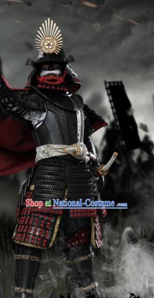 Japanese Ancient Warrior Oda Nobunaga Armor and Helmet Traditional Asian Japan General Samurai Costumes Complete Set for Men