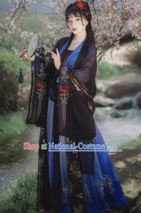 Chinese Ancient Royal Princess Hanfu Dress Traditional Tang Dynasty Female Swordsman Costumes for Women