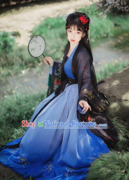 Chinese Ancient Royal Princess Hanfu Dress Traditional Tang Dynasty Female Swordsman Costumes for Women