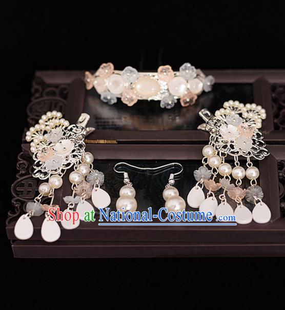 Chinese Ancient Bride Hair Claws Hairpins Traditional Hanfu Wedding Hair Accessories for Women