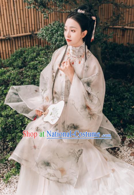 Traditional Chinese Ming Dynasty Nobility Lady Hanfu Dress Ancient Princess Replica Costumes for Women