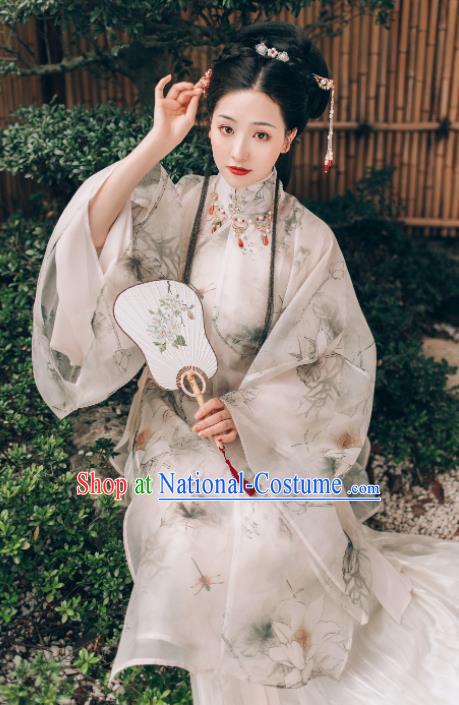 Traditional Chinese Ming Dynasty Nobility Lady Hanfu Dress Ancient Princess Replica Costumes for Women